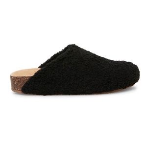 Steve Madden | Shoes | Steve Madden Vesa Faux Sherpa Slippers Black 7 |  Poshmark